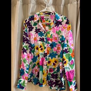 J Crew Collection Floral Button Down